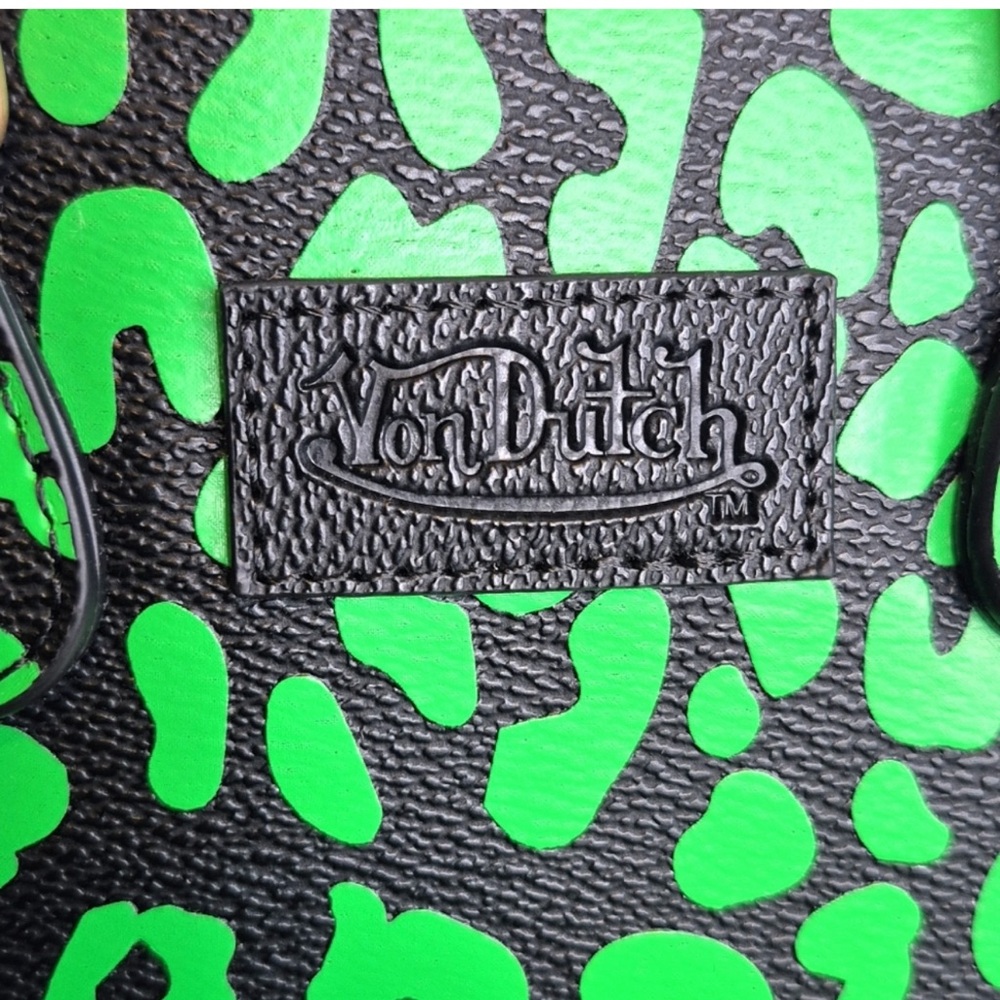 Von Dutch NWT Neon Green and Black Mini Bag - Picture 9 of 9